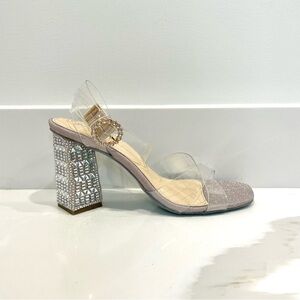 NEW Blue by Betsey Johnson Bell Ankle Strap Heeled Bridal Sandals (size 8.5)